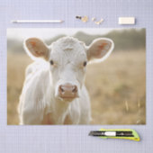 Witte Koe in Boerderij Field Decoupage Tissuepapier (Craft)