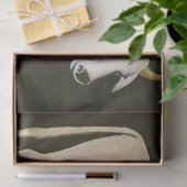 Witte Koe op een zwarte achtergrond (Boerderij Die Tissuepapier (Geschenk)