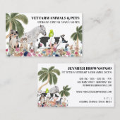 Witte Koe Sheep Dog Cat Bird Rabbit Duck Palm Visitekaartje (Voorkant / Achterkant)