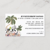 Witte Koe Sheep Dog Cat Bird Rabbit Duck Palm Visitekaartje (Achterkant)