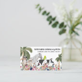 Witte Koe Sheep Dog Cat Bird Rabbit Duck Palm Visitekaartje (Staand voorkant)