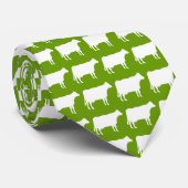 Witte Koeien - Avocado Green Stropdas (Opgerold)