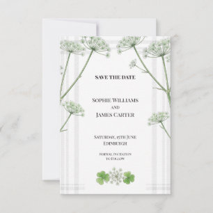 Witte Koeienpeterselie Tartan Trouw Save The Date
