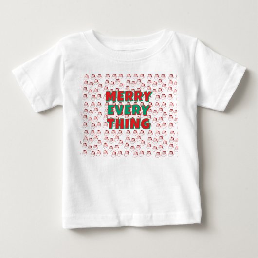 Witte koele T-shirt met kerstman (Voorkant)