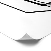 Witte koelkast Cartoon Poster (Hoek)