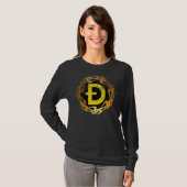 Witte koetkoek in Doge Crypto Flame Distresse T-shirt (Voorkant volledig)