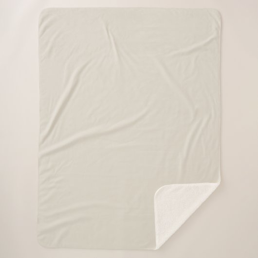 Witte koffie Effen kleur Sherpa Deken (Voorkant)