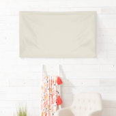 Witte koffie Effen kleur Spandoek (Insitu)