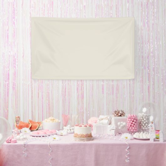 Witte koffie Effen kleur Spandoek (Feest)