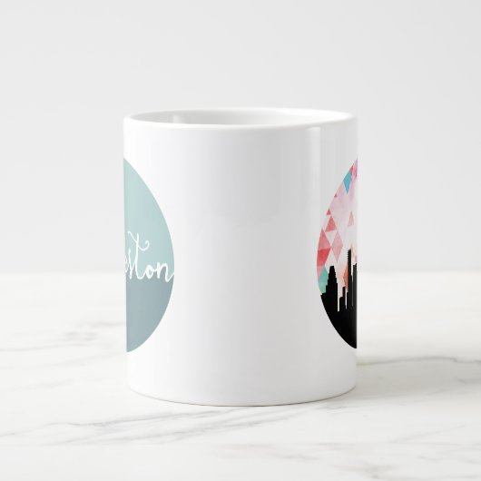 Witte koffie Mok 20 oz grote keramische koffie Mok (Voorkant)