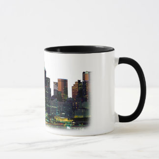 Witte koffie-mok met de Dallas Texas Skyline Mok