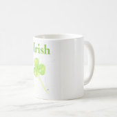 Witte koffie Mok met Green Irish Shamrock (Voorkant rechts)