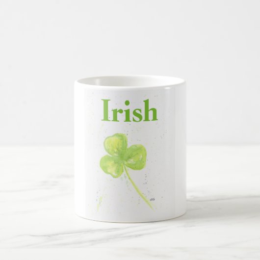 Witte koffie Mok met Green Irish Shamrock (Center)
