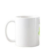 Witte koffie Mok met Green Irish Shamrock