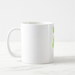 Witte koffie Mok met Green Irish Shamrock
