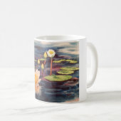 Witte koffie-Mok met waterlinnen Tekenend Omslag Koffiemok (Voorkant rechts)
