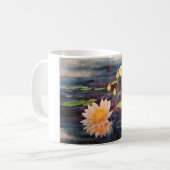 Witte koffie-Mok met waterlinnen Tekenend Omslag Koffiemok (Voorkant links)