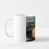 Witte koffie-Mok met waterlinnen Tekenend Omslag Koffiemok (Links)