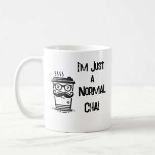 Witte koffie Mok met zwart detail