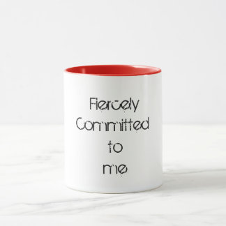 WITTE KOFFIE MOK MET ZWARTE LETTERING EN ROOD BINN