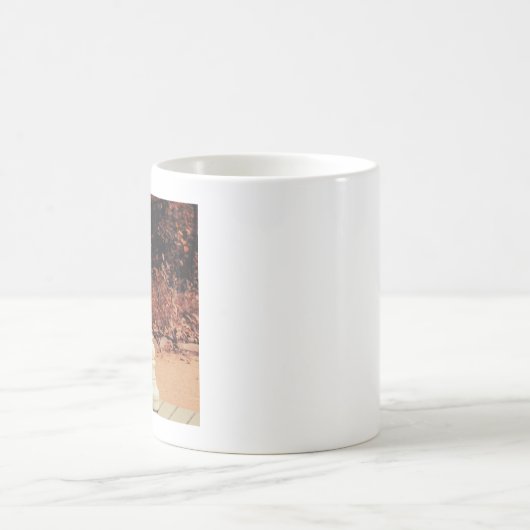 Witte Koffie Mok Slay King Schaken met Pion (Center)