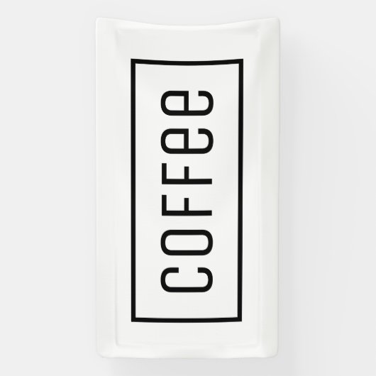 WITTE KOFFIE OPEN TEKEN SPANDOEK (Verticaal)