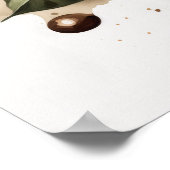 Witte koffiebloemen Art Print Poster (Hoek)