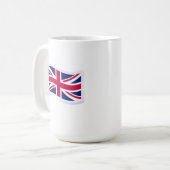Witte koffiemok met Union Jack (Voorkant links)