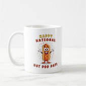 Witte koffiemok Nationale Hot Dog Dag (Links)