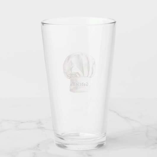 Witte koksjas glas (Achterkant)