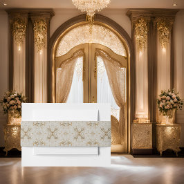 Witte Kolibrie Bloem Uitnodiging Buik Band Uitnodigingen Wikkel