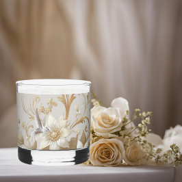 Witte Kolibrie Fancy Floral Whisky Glas