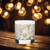 Witte Kolibrie Fancy Floral Whisky Glas
