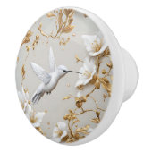 Witte Kolibrie Keramische Knop (Rechts)