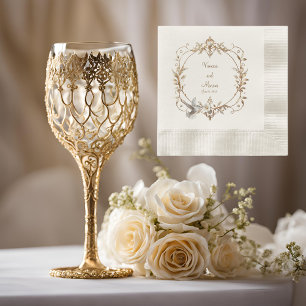 Witte Kolibrie Minimalistische Munt Cocktail Servet