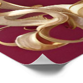 Witte kolibrie op rood poster (Hoek)