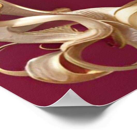 Witte kolibrie op rood poster (Hoek)