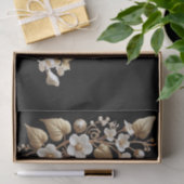 Witte Kolibrie op Zwarte Decoupage Tissuepapier (Geschenk)