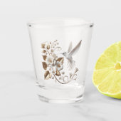 Witte Kolibrie Shot Glas (Voorkant)