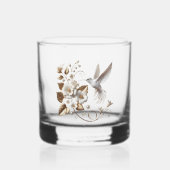 Witte Kolibrie Whisky Glas (Voorkant)