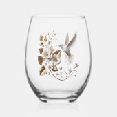 Witte Kolibrie Wijnglas Zonder Voet (Voorkant)
