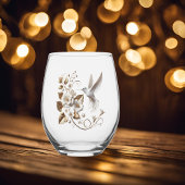 Witte Kolibrie Wijnglas Zonder Voet