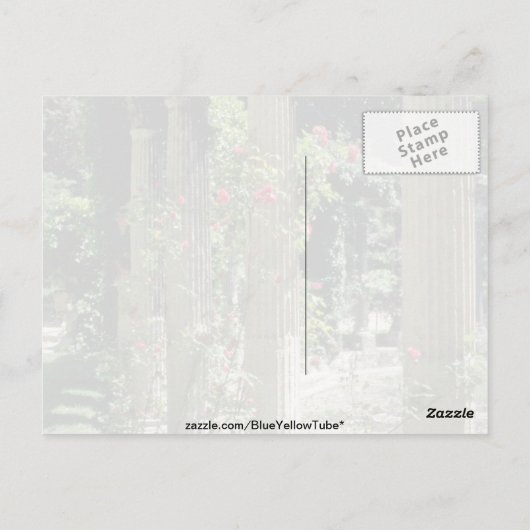 Witte kolommen en rozen - Parc Monceau, Franse gri Briefkaart (Achterkant)