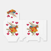 Witte konijn 1 bedankdoosjes (Uitgevouwen)