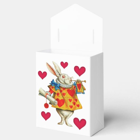 Witte konijn 1 bedankdoosjes (Geopend)