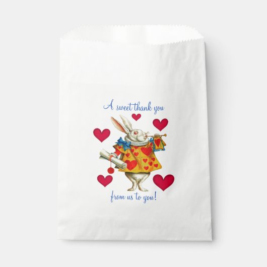 Witte konijn 1 bedankzakje (Voorkant)