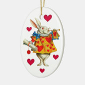 Witte konijn 1 keramisch ornament (Links)