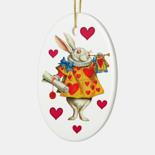 Witte konijn 1 keramisch ornament (Links)