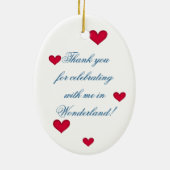 Witte konijn 1 keramisch ornament (Achterkant)