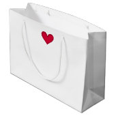 Witte konijn 1 large cadeautasje (Achterkant Gekanteld)